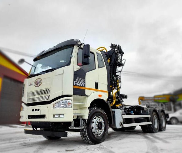 МУЛЬТИЛИФТ PALFINGER 20T С ГИДРОМАНИПУЛЯТОРОМ ОМТ(ОМТЛ) 120 С ГРЕЙФЕРОМ RG 25 НА ШАССИ FAW 6X4