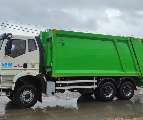 МУСОРОВОЗ МТР 22 СПЕЦАВТОТРАНС С ПОРТАЛОМ НА ШАССИ FAW 6X4